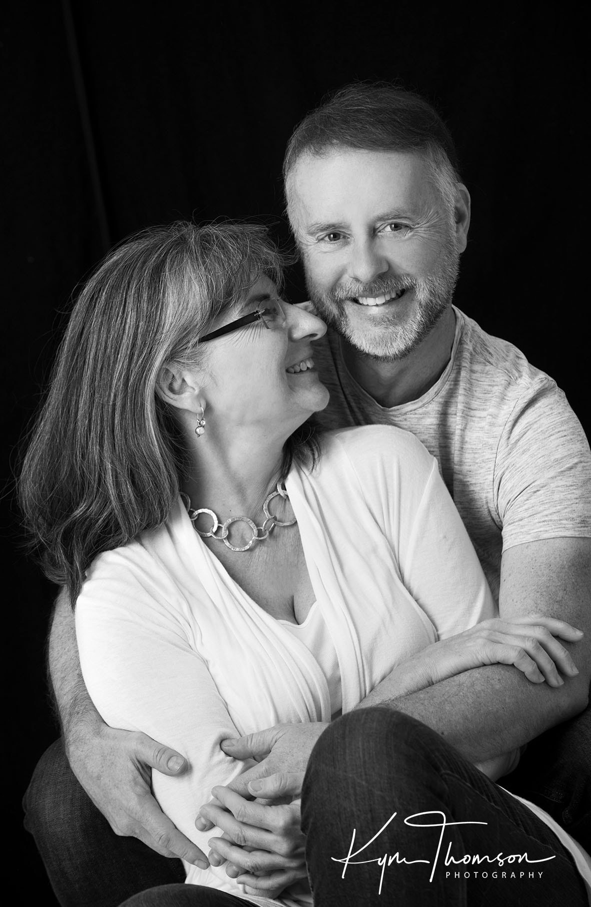 Intimate in-home couples session